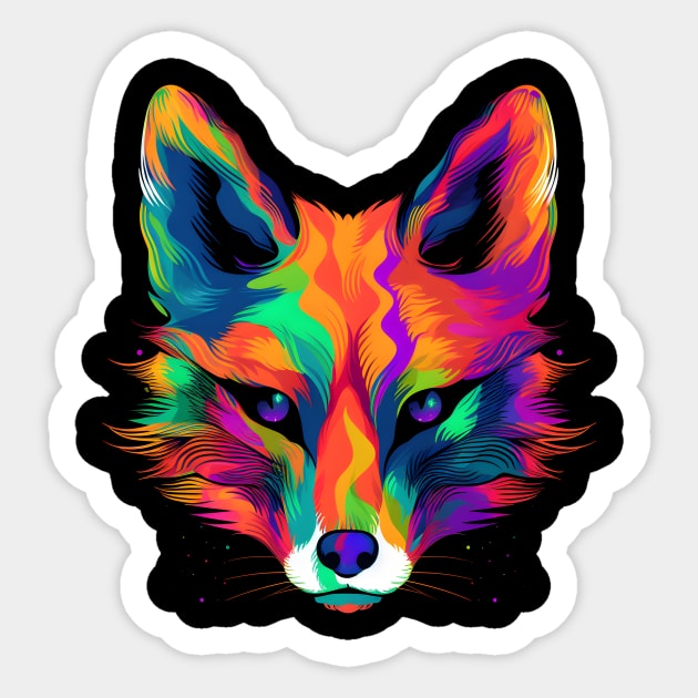 Neon Fox Sticker by Everythingiscute